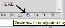 New adjustment layer in Photoshop